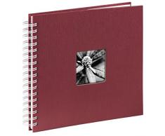 Hama Album Photo Fine Art (format 28 x 24 cm, 50 pages blanches, Ã spirale) Bordeaux