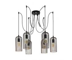 Eglo ROCCAMENA Suspension Acier 60 W Noir Cuivré