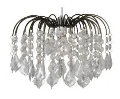 Oaks Lighting Dacia Suspension laiton antique/pierres acrylique 35 cm