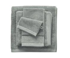 Marc OPolo Timeless Uni Serviette invité, Eponge Coton tissé Teint (600 GR/m²), Green, 30 cm x 50 cm