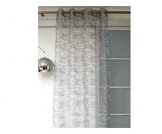 Soleil dOcre 033602 Python Voilage Jacquard à  Oeillets Polyester Anthracite 140x250 cm