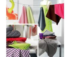 Ligne Décor Manique Cuistot Silicone/Polyester/Coton Rouge 19 x 19 cm