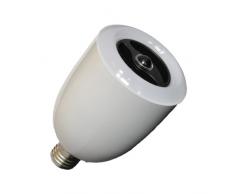 HASLED Ampoule à culot à vis E27 9 W Ampoule LED haut-Parleur Bluetooth Blanc