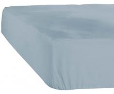 De Witte Lietaer Case Drap Housse Jersey, Coton, Ice Blue, 80x200x30 cm