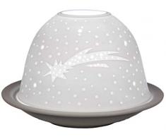 RÃ¤der Parfums Cadeau Objet GmbH Ã©toile filante Photophore, Porcelaine, Blanc, 12Â x 12Â x 8Â cm