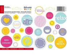 Artemio-Texte-Ãtiquettes Autocollants Amovibles Transparent