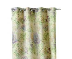 Linder 1570/80/49860/377 Rideau 8 Oeillets Fusil Ronds Polyester/Lin Multicolore/Ficelle 140 x 240 cm