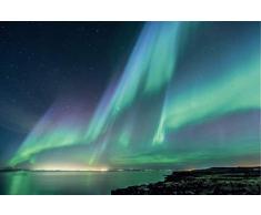 Scenolia Tableau sur Toile Aurore BORÃALE 60 x 40 cm | déco Murale 100% Fabrication française