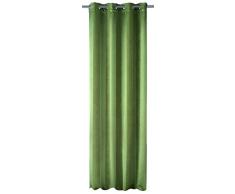 HomeMaison HM69311-5 Rideau Occultant Bandes Satins Polyester Vert Amande 140 x 240 cm