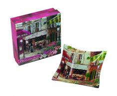 JD Diffusion 241RDP Coupelle CarrÃ©e Verre Multicolore 13 cm