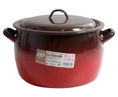 esmaltaciones la Ã©toile Feu Marmite bombÃ©e avec Couvercle, 22Â cm, 6,4Â l