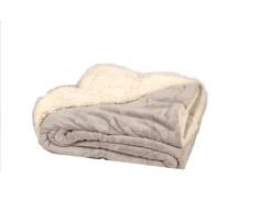 Comptoir du Linge MOU22GRP Couverture en Microfibre 220 x 240 cm Gris Perle