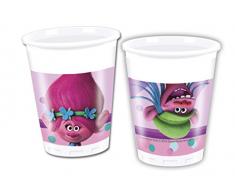 Lot de 8 gobelets en plastique Trolls