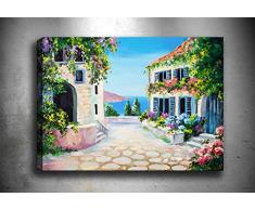 Bonamaison Peinture sur toile, multicolore, 30 x 40 cm - ConÃ§u et fabriquÃ© en Turquie