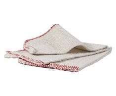 Parfait Candido Torchon de Sol Coton Blanc/Coutures Rouge 29 x 22 x 1 cm