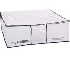 COMPACTOR Housse de Rangement pour Couette, Fermeture Zippée 100% Hermétique, Anti-Poussière, Blanc, Polypropylène et EVA, 68.5 x 58.5 x H. 25.5 cm, RAN633