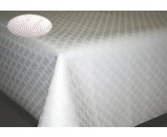 Teknigomme sous Nappe Blanc EP. 3,5 mm- Largeur 130 cm roulé sur Tube (sans Plis) (Ovale 1,30 x 2,20 m)