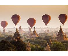 Papier Peint déco poster LES TEMPLES DE BAGAN 3 x 2,70 m | Déco et photo murale XXL Qualité HD Scenolia