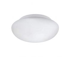 Eglo ELLA Applique murale/plafonnier, Acier et verre., Blanc, opale mate., Ã 28 cm, E27