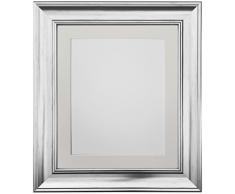 Frames by Post Scandi Cadre Photo Vintage, Silver with Ivory Mount, 6 x 4 Image Size 4 x 3 inch