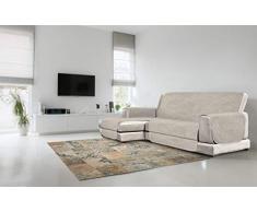 Comfort Housse de canapé antidérapant avec chaiselongue,190cm, beige