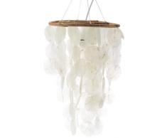 Naeve Leuchten 707923 Lampe suspension avec coquillages 45 x 30 cm