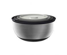 Joseph Joseph 95025 Saladier en acier inoxydable avec couvercle Argenté