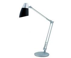 Alba Lampe de Bureau FLUOMOON N-Noir, Aluminium & ABS, E27, 15 W