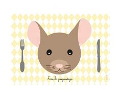 Decoloopio 2070 Souris Set de Table pour Enfant Multicolore 43 x 31 cm