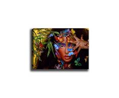 Bonamaison Peinture sur toile, multicolore, 40 x 60 cm - Conçu et fabriqué en Turquie