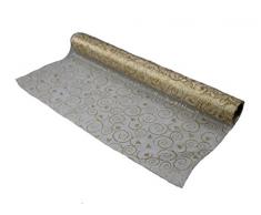 GMMH Chemin de Table 50 cm de Large Mariage Communion baptême Communion Table Ruban 5 m (1,8 â¬/m (Beige)