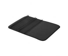 AmazonBasics Grand Ã©gouttoir - 47,7 x 60,9Â cm - Noir/noir, avec 2 tapis