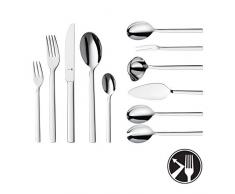 WMF Lyric Set de Couverts Monobloc en Acier Inoxydable Cromargan Protect Poli rÃ©sistant aux Rayures Passe au Lave-Vaisselle, Acier Inoxydable, Argent (Silver), 49 x 39 x 10 cm