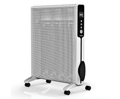 TURBRO Arcade HR1020 Chauffage Mica à Ondes Thermiques 2000 W Chauffage électrique avec Thermostat réglable, minuterie et télécommande, Silencieux pour la Maison et Le Bureau 220-240 V (Blanc)