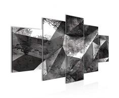 Tableau decoration murale 3D MÃ©tallique 200 x 100 cm - XXL Impression sur Toile Salon Appartment 5 Parties - prÃªt Ã accrocher - 506551c