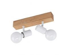 Eglo Townshend 3 Spot Plafonnier 2 lampes Marron, blanc.