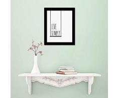Walplus Live Simply Impression sur Toile Sticker Mural, Vinyle, Multicolore, 40Â x 30Â x 5Â cm