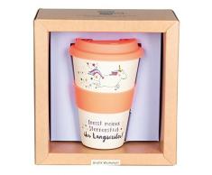 Gobelet Graphik Werkstatt - Gobelet en Bambou - A emporter - avec linscription « Fresst Meinen Sternenstaub, ihr Langweiler » - Dimensions : 18,85 x 17,75 cm - 308 g - Vintage