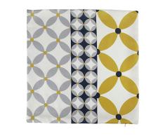 Ostaria Housse de Coussin carrÃ© Motif tommettes, Polyester, Multicolore, 40Â x 40Â x 3Â cm
