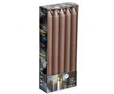 Spaas Lot de 10 Bougies mÃ©nages Taupe, 24,5 x 210,5 x 4,5 cm