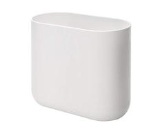 iDesign Cade Poubelle de Salle de bain ou de Cuisine, Petite Corbeille en Plastique, Blanc