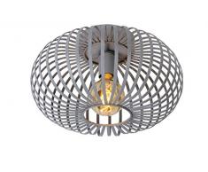 Lucide 78174/40/36 Plafonnier, MÃ©tal, 60 W, Gris