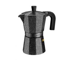 Monix Vitro Rock - Cafetière Italienne en Aluminium, 9 Tasses