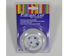 F-Bright Coiffeuse avec capteur crÃ©pusculaire Gris 19 x 12 x 7 cm