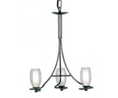 Oaks Lighting Nino Plafonnier 3Â ampoules Noir effet miroir