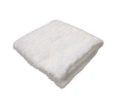 douceur dintÃ©rieur plaid 180x220cm imitation fourrure ecaille blanc