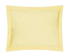 Blanc des Vosges Uni 57 Fils Taie, Coton, Jaune, 50 x 75 cm