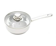 KitchenCraft Pocheuse Ã oeufs 2 oeufs Couvercle transparent Acier inoxydable 16 cm
