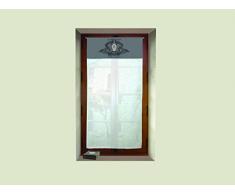 Soleil docre Medaillon Brise Bise, Coton, Gris, 60x120 cm