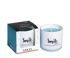Spaas Bougie parfumée en Verre dans Une boîte Cadeau Hiver en Cire de Paraffine, Vert émeraude, D x H 76 mm